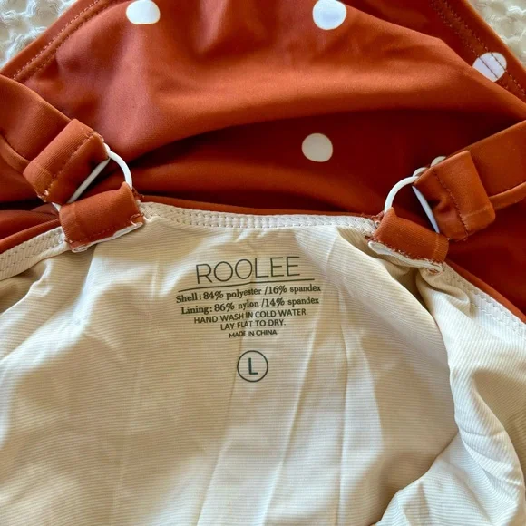 NWOT Roolee Polka Dot One Piece Adjustable Bathing Suit - Picture 4 of 4